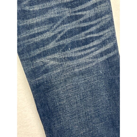 Point Sur Denim High-Rise Straight-Leg Jeans Womens 27 Blue 100% Cotton Made In - Picture 12 of 12